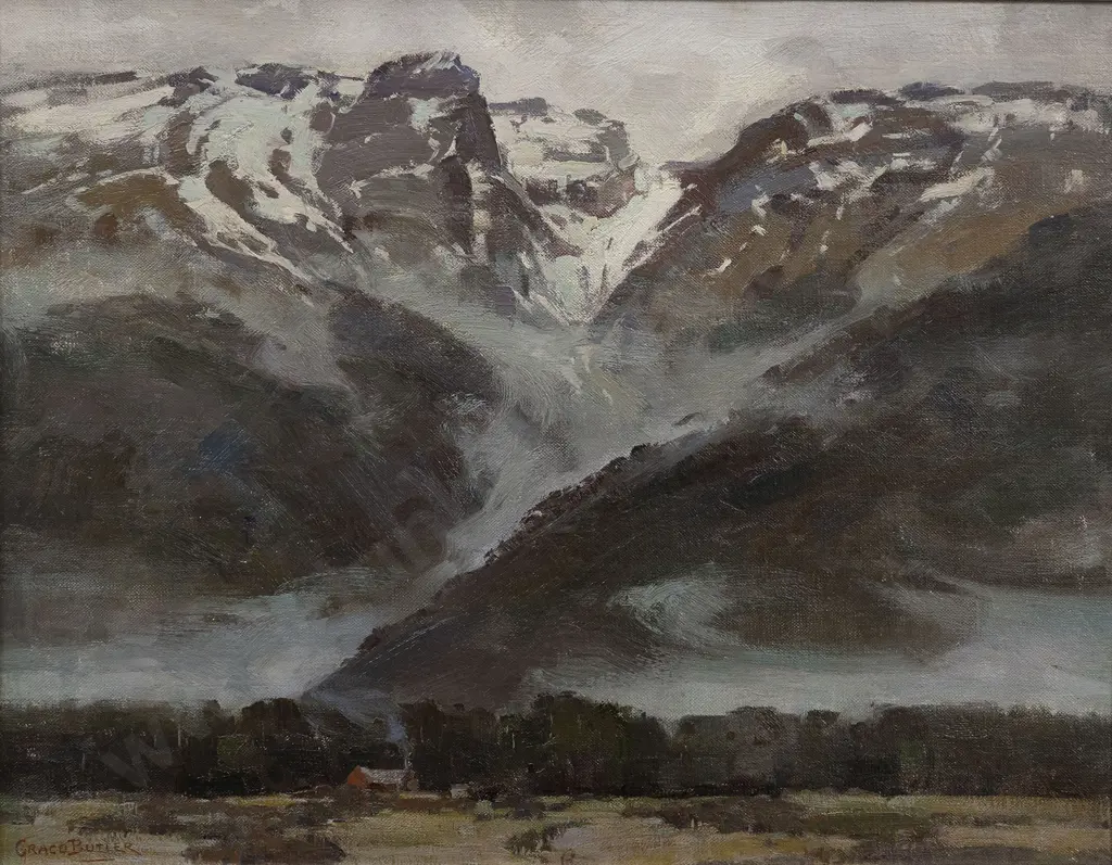 Grace Butler (1887 - 1962) - Winter Mists Jordan Valley Image 1++