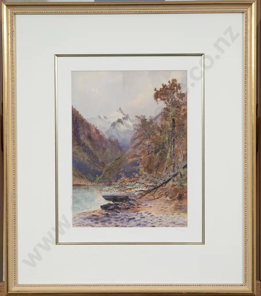 William Mathew Hodgkins (1833 - 1898) - A Peak of the Cleddau Image 1++