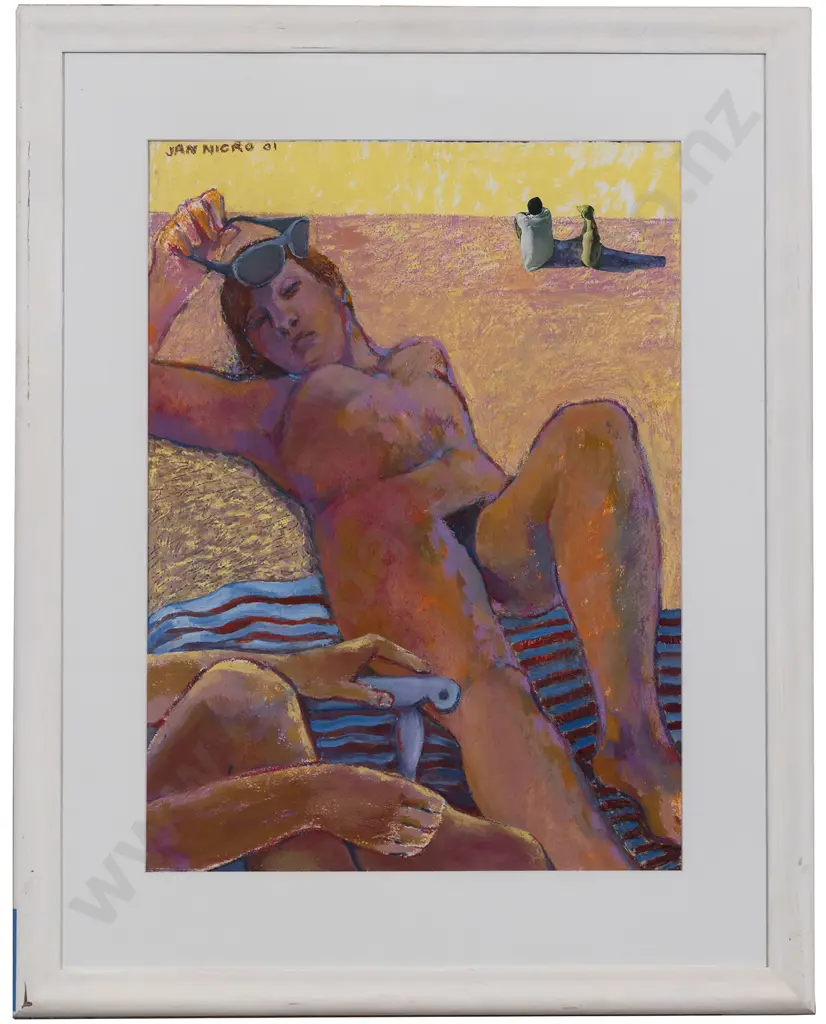Jan Nigro (1920 - 2012) - Nude on the Beach Image 1++