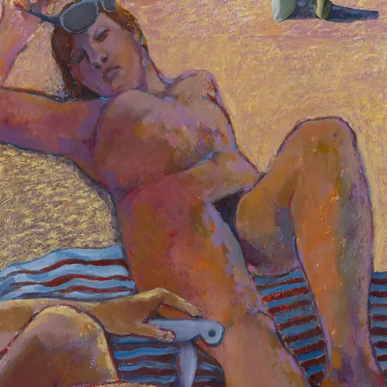 Jan Nigro (1920 - 2012) - Nude on the Beach