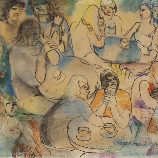 Louise Henderson (1902-94) - Cafe Scene