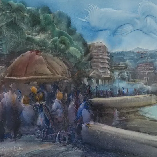 Jack Register (1936 - 2018) - Sunday Afternoon Oriental Bay