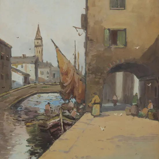 Blythe Fletcher (1890-1949) - Scene in Venice