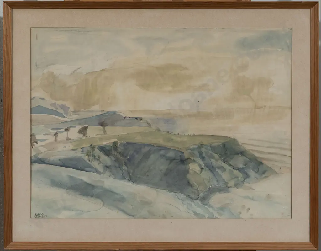Olivia Spencer Bower (1905 - 1982) - Untitled (Ocean Landscape) Image 1++