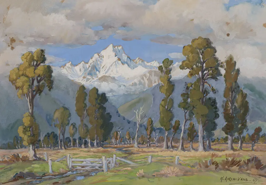 Kathleen Airini Vane (1891 - 1965) - Looking Towards Fox Glacier Image 1++