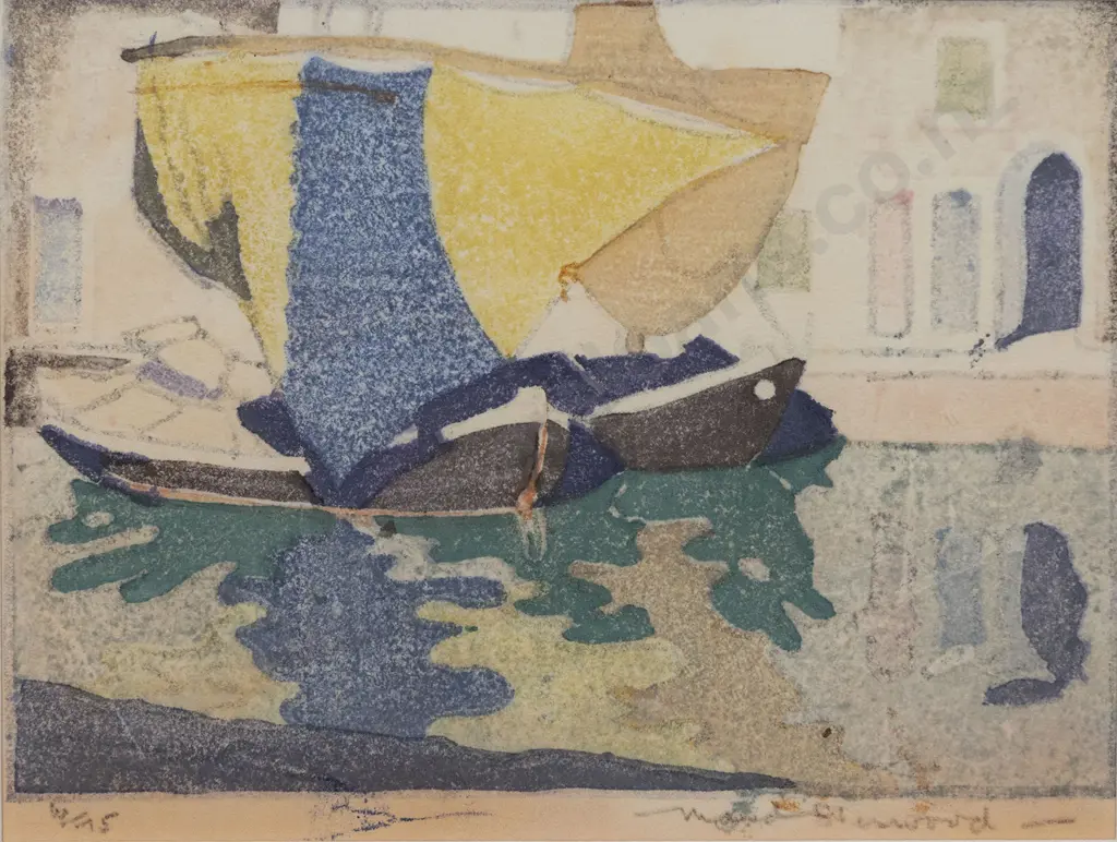 Maude Sherwood (1880 - 1956) - Venetian Canal Boats Image 1++