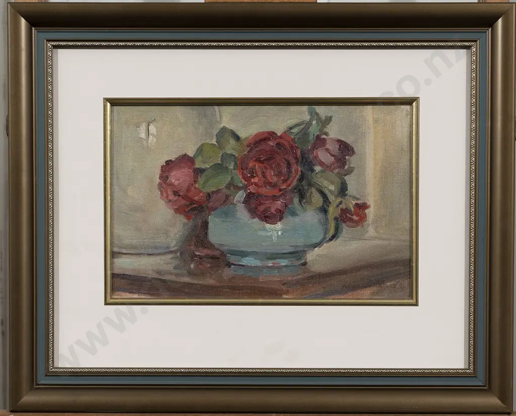 A Elizabeth Kelly (1877 - 1946) - Still life with Red Roses Image 1++