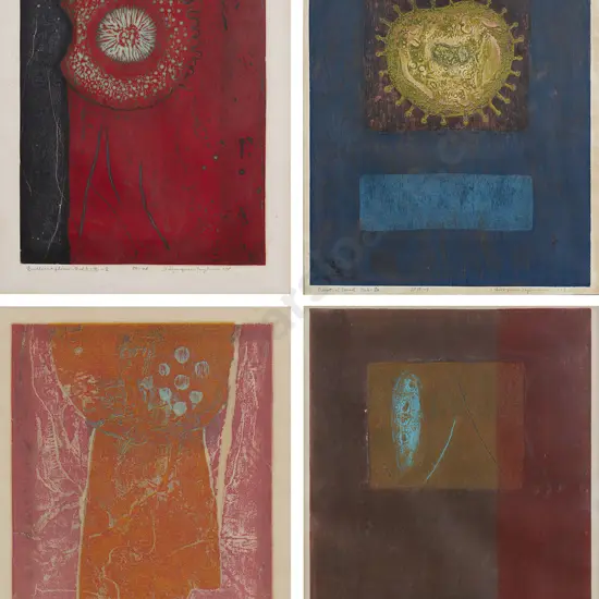 Four Hiroyuki Tajima (Japanese 1911 - 84) - Four Woodblock Prints
