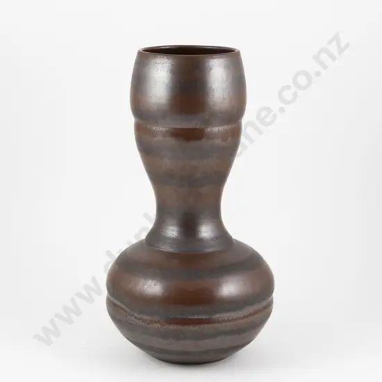 Anneke Borren Waisted Bulbous Stoneware Vase