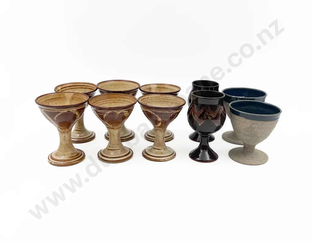 Ten Assorted Pottery Goblets Image 1++