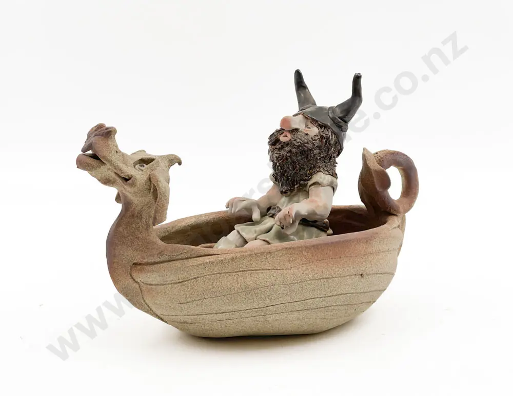 Pottery Viking in Dragon Boat Image 1++