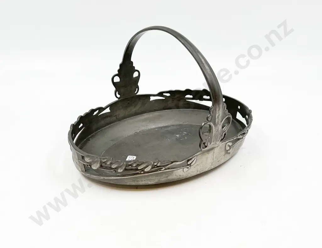 Art Nouveau Tudric Pewter Basket Image 1++