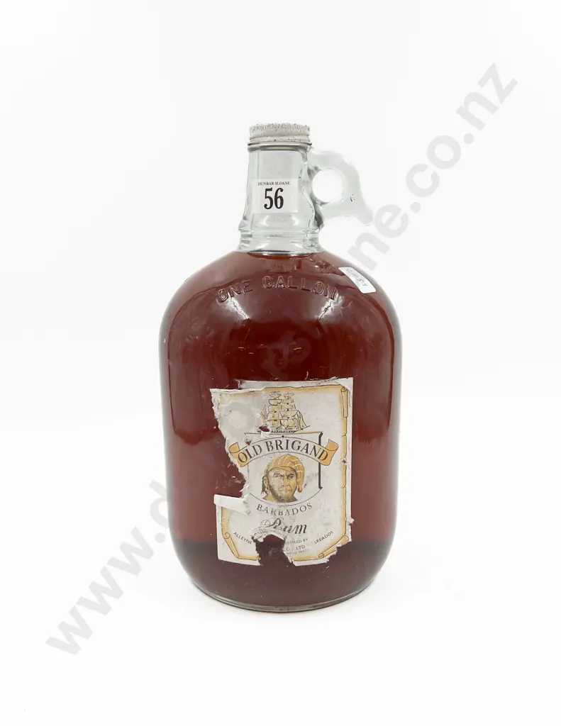 Vintage One Gallon Bottle of Old Brigand Barbados Rum Image 1++