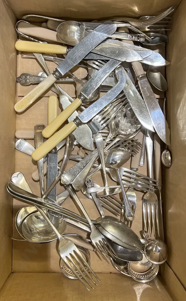 Box of Assorted S/P Cutlery Together with Boxed Condiments Image 1++
