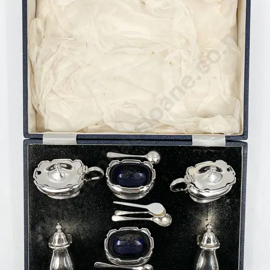 Box of Assorted S/P Cutlery Together with Boxed Condiments