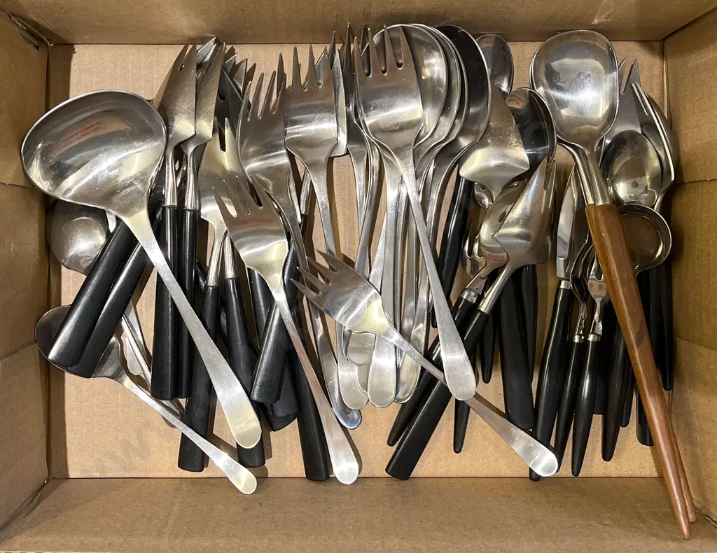 Small Box of Assorted Scandinavian Cutlery Together with Small Quantity of Rosenthal Cutlery Image 1++