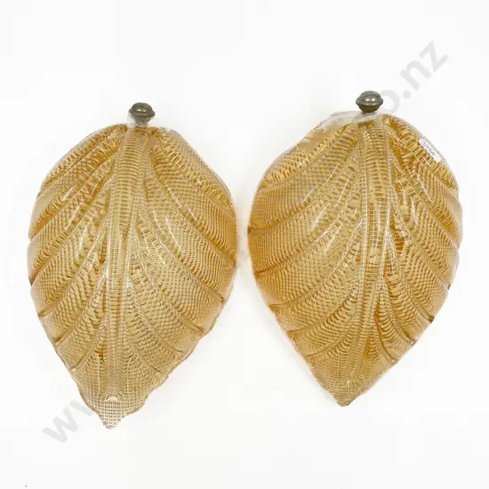 Pair of Possibly Murano Glass Light Shades