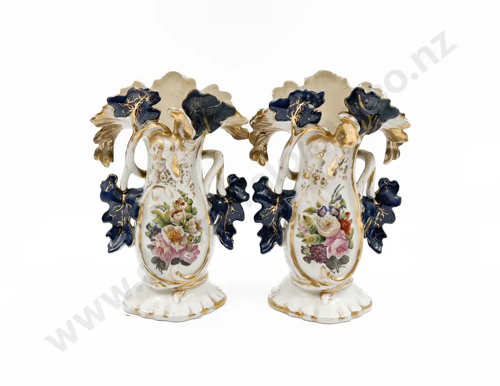 Pair of Decorative Mantle Vases Image 1++