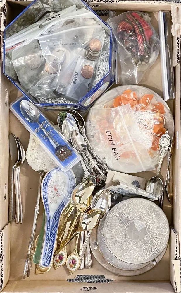 Quantity of Assorted Including Cutlery & Mixed Coinage etc Image 1++