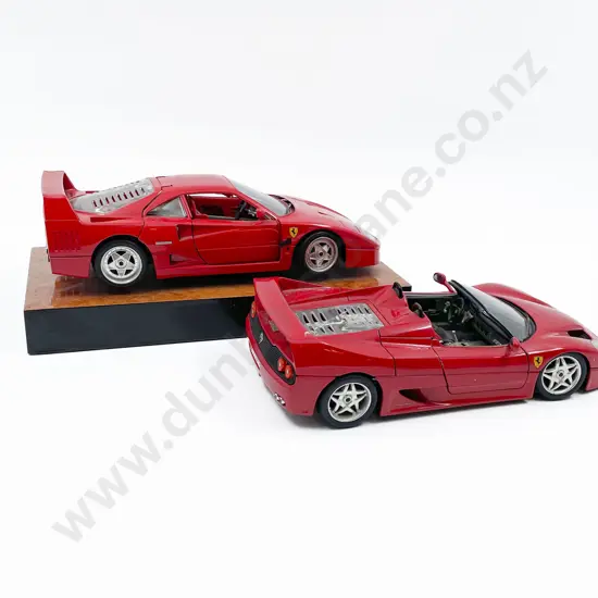 Two Burago Ferrari Model Cars