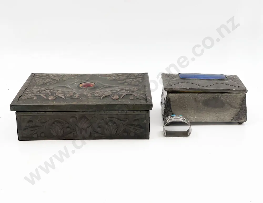 Two Vintage Jewellery Boxes with Tudric Image 1++
