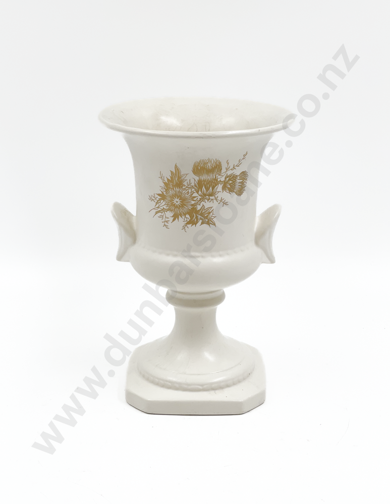 Crown Lynn Vase with Gilt Floral Decoration Image 1++