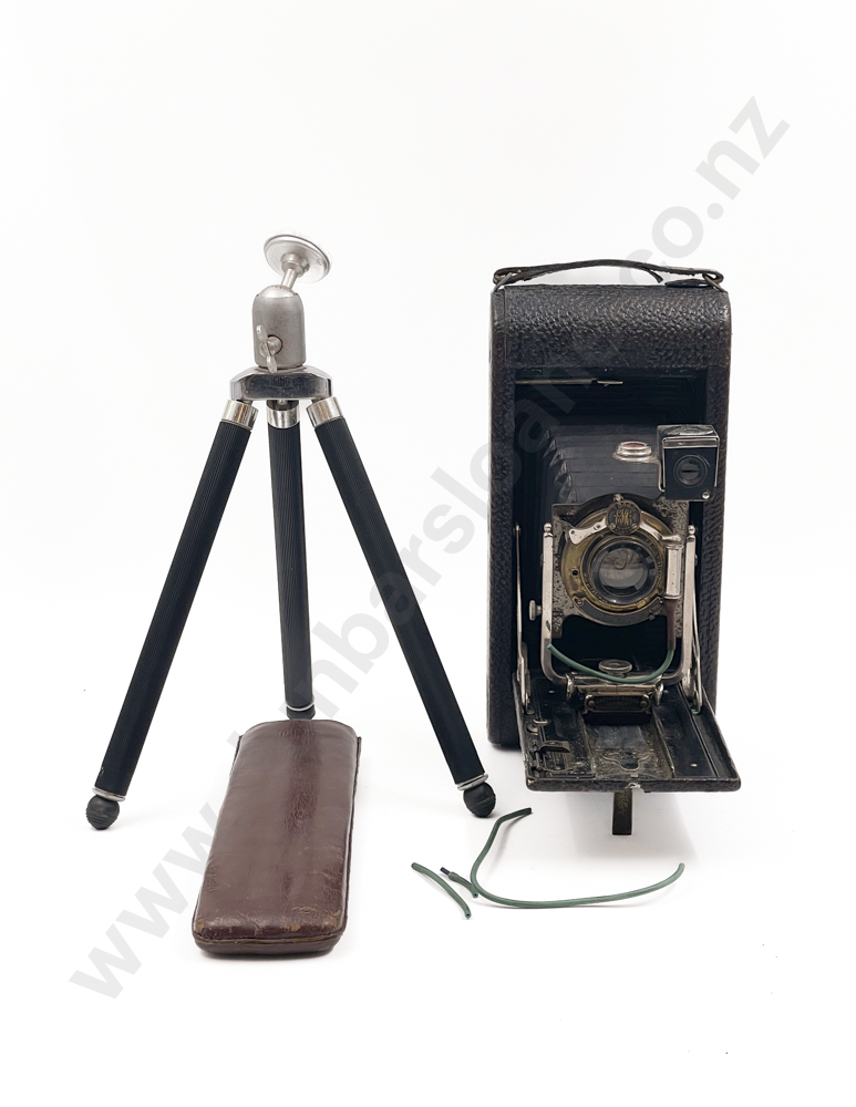 Vintage Camera with Associated Tripod Image 1++