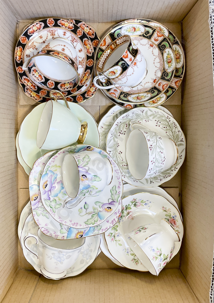 Seven Assorted Fancy China Trios Image 1++