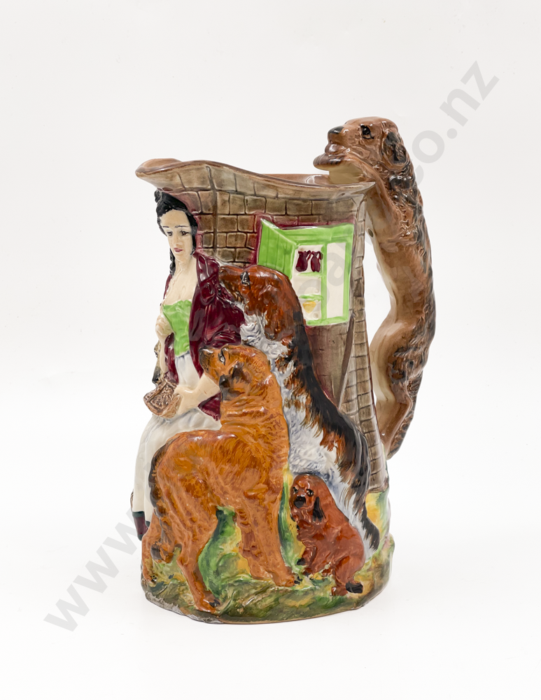 Burleigh Ware Relief Moulded Jug "Old Feeding Time" Image 1++