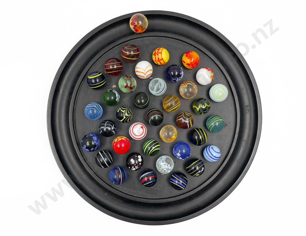 Qty of Assorted Marbles on Display Stand Image 1++