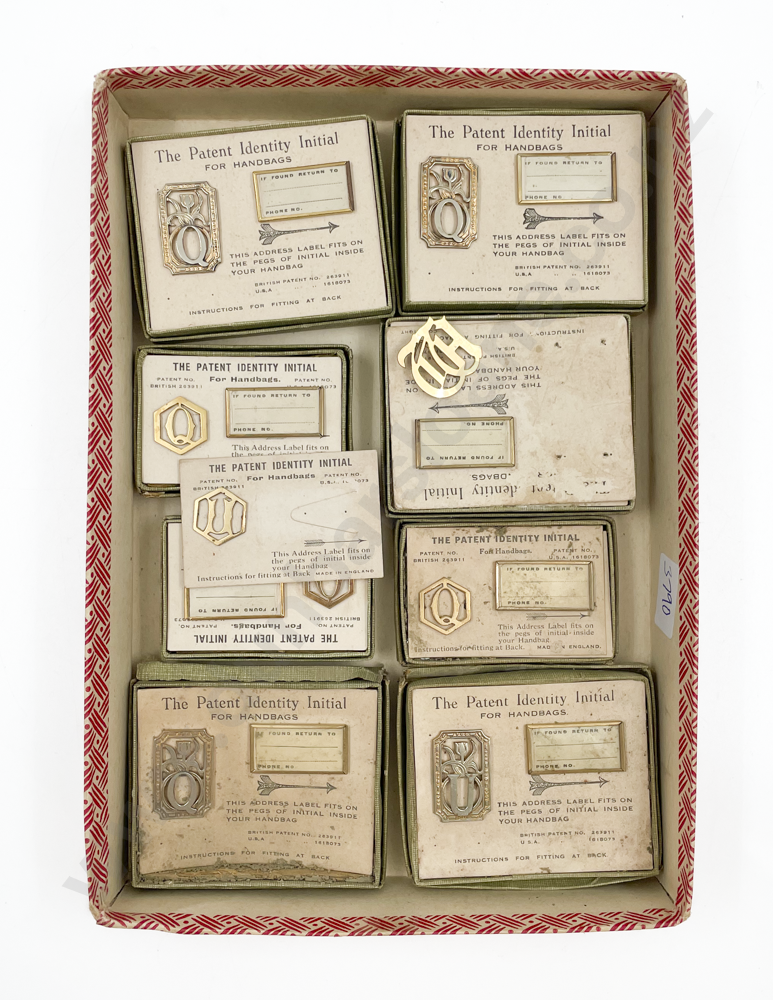 Nine Vintage "The Patent Identity Initial For Handbags" Image 1++