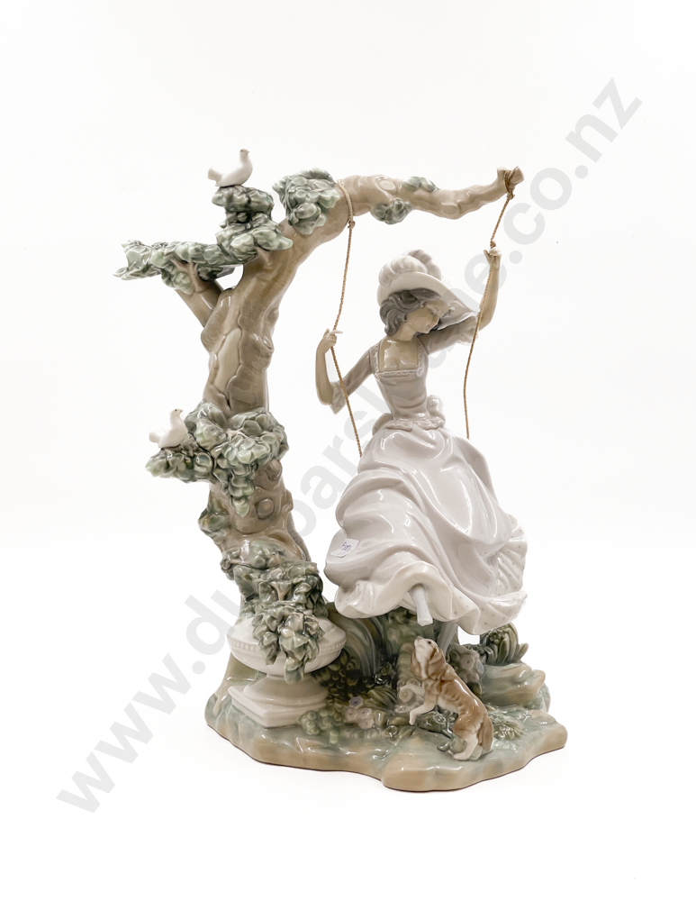 Lladro Girl on Swing Image 1++