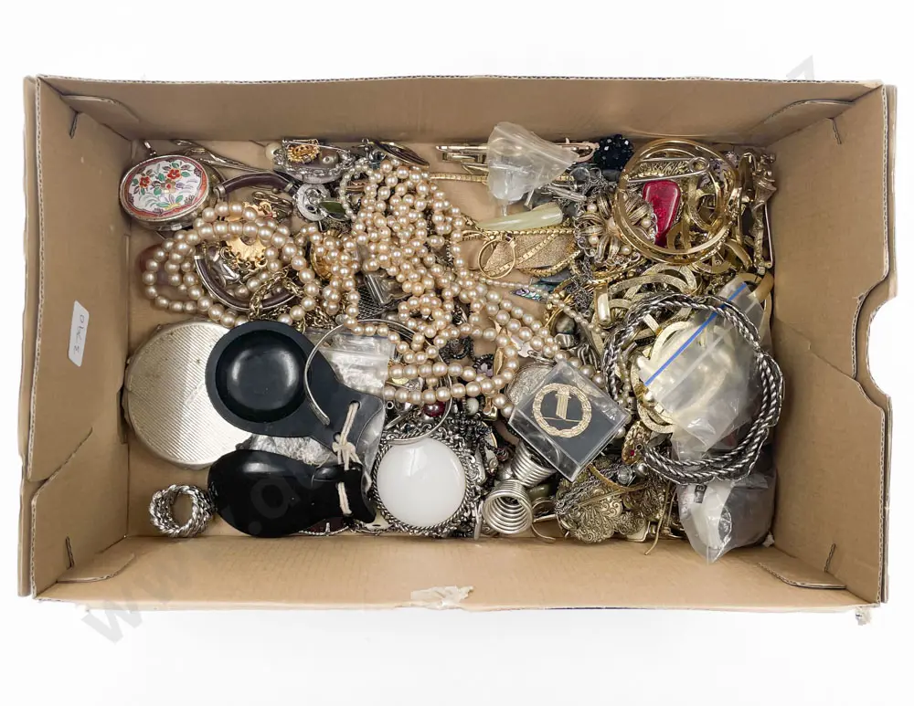 Box of Assorted Costume Jewellery Image 1++