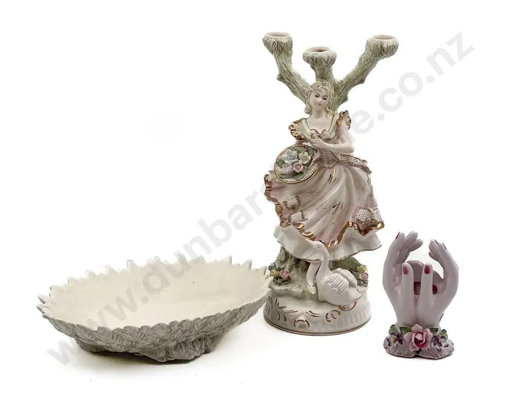 Figural Candleholder Together with Two Others Image 1++