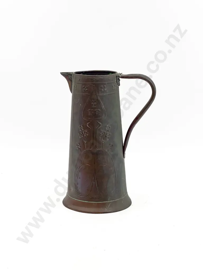 Copper Art Nouveau Jug Image 1++