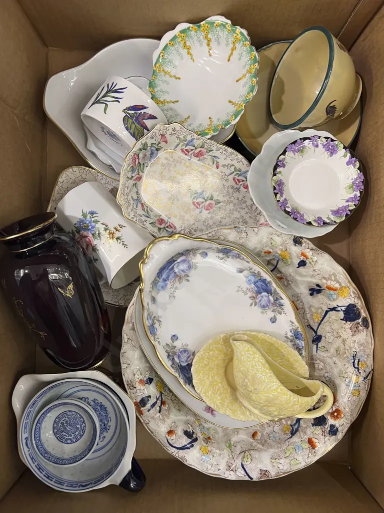 Box of Assorted Fancy China Image 1++