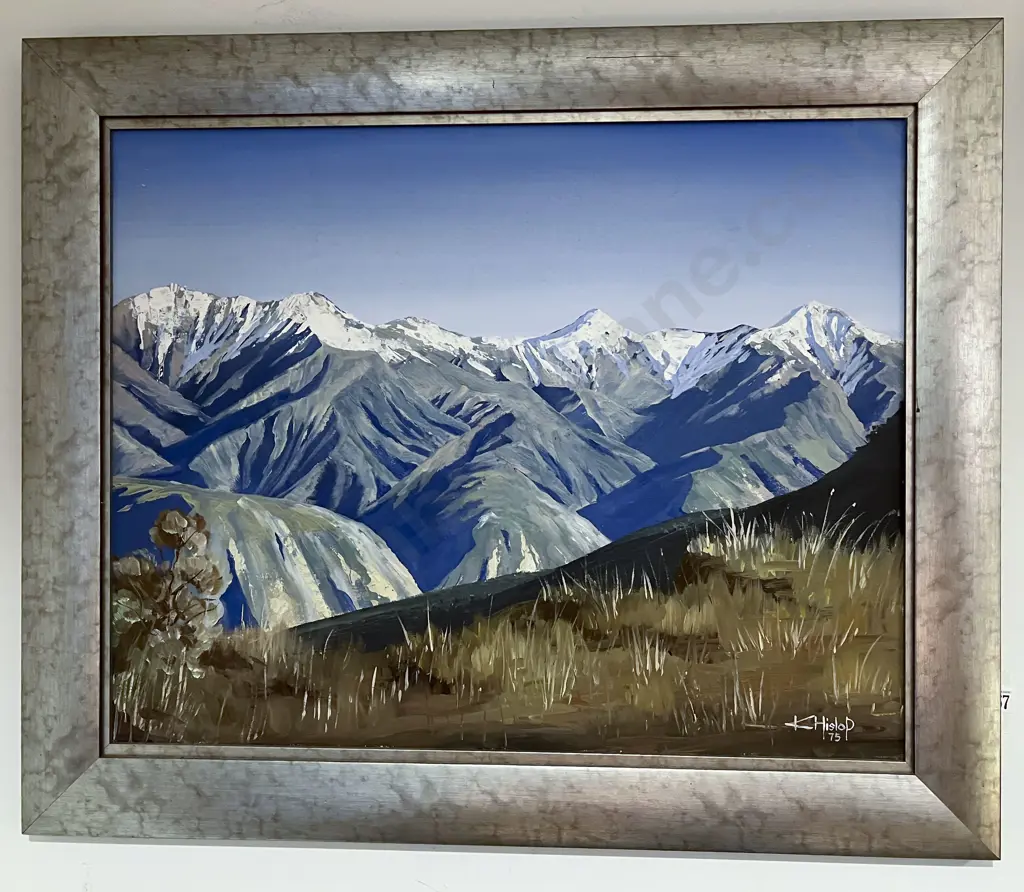 K. Hislop - Mount Fyffe - Oil on Board Image 1++