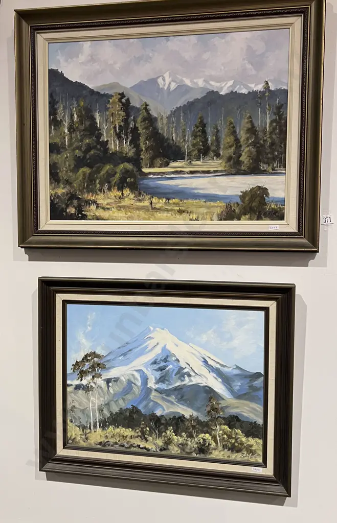 Two Oil on Board Works by R.P. Hull Image 1++