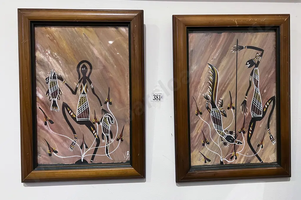 Two Aboriginal Artworks on Paper Image 1++