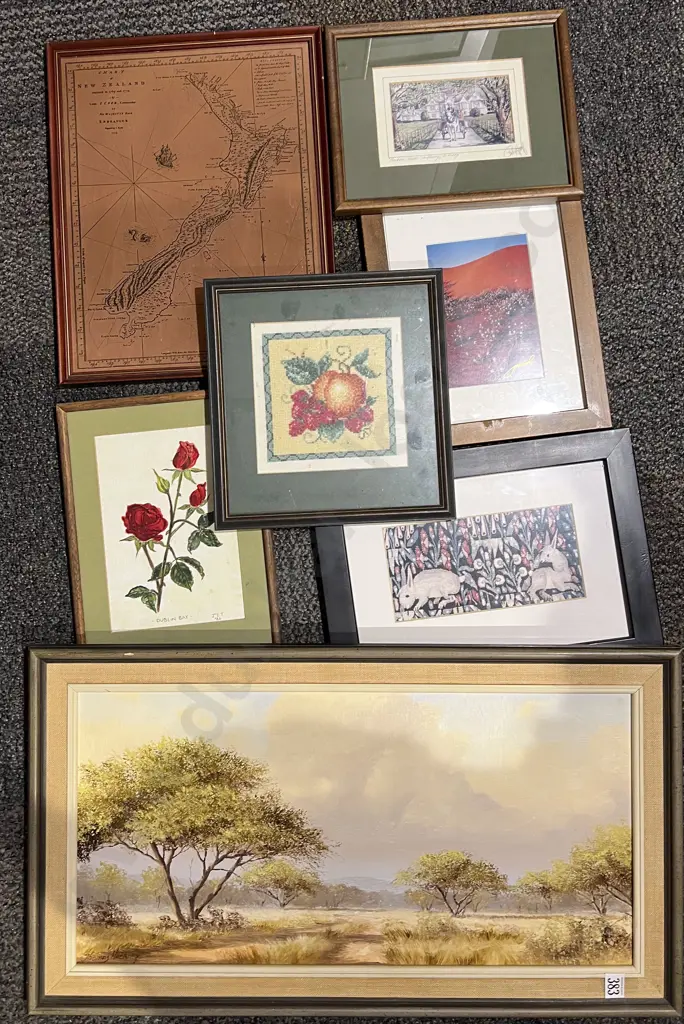 Seven Assorted Framed Works Image 1++