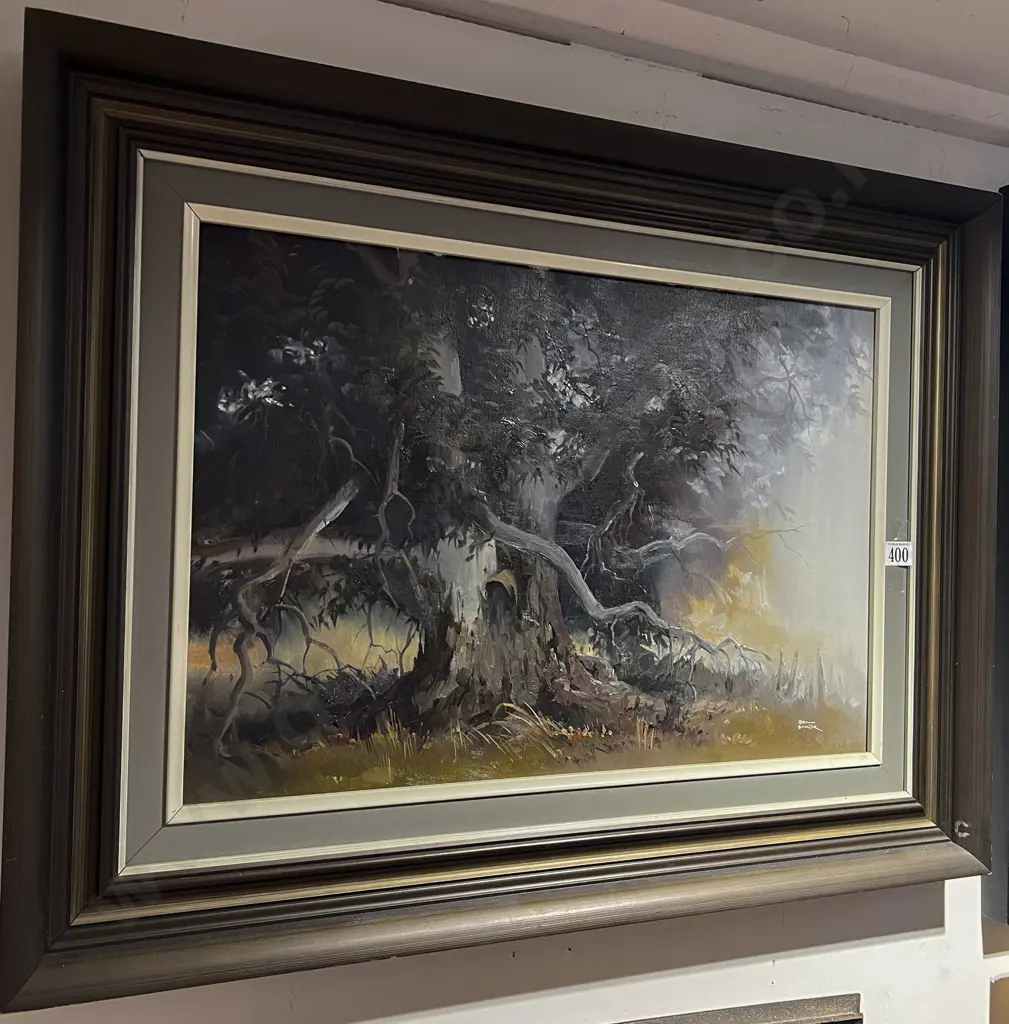 Brian Baxter - Old Gum Tree - Oil on Board Image 1++