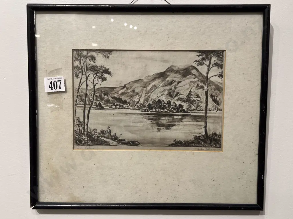 Small Framed Vintage Etching Image 1++