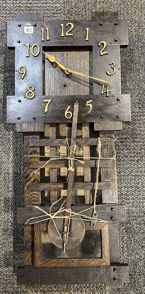 Vintage Oak Wall Clock Image 1++