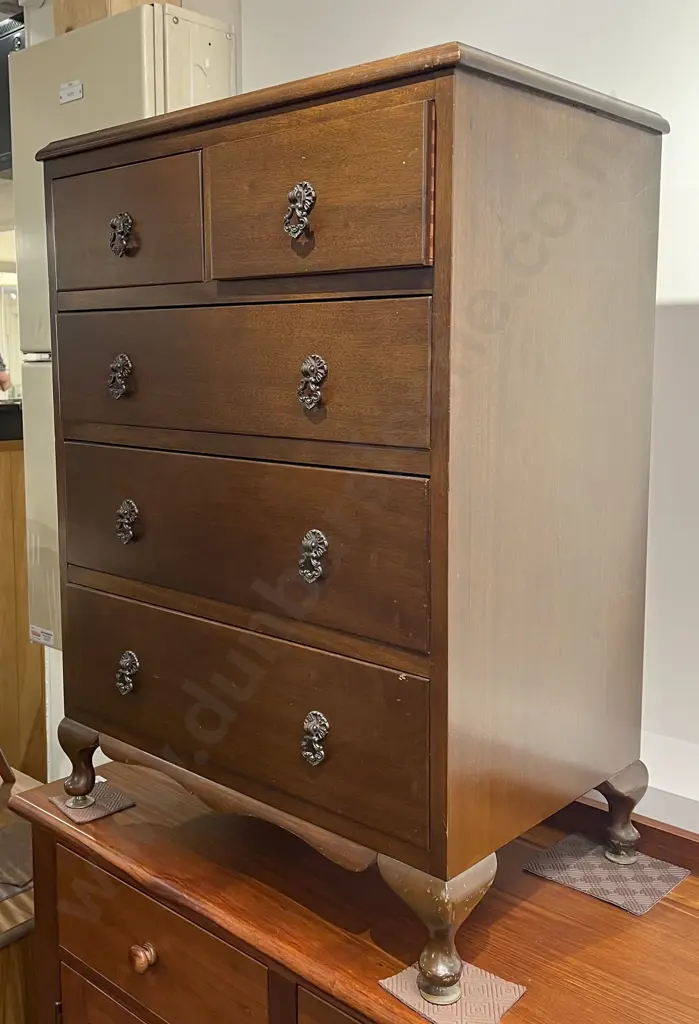 Mahogany Five Drawer Chest Image 1++