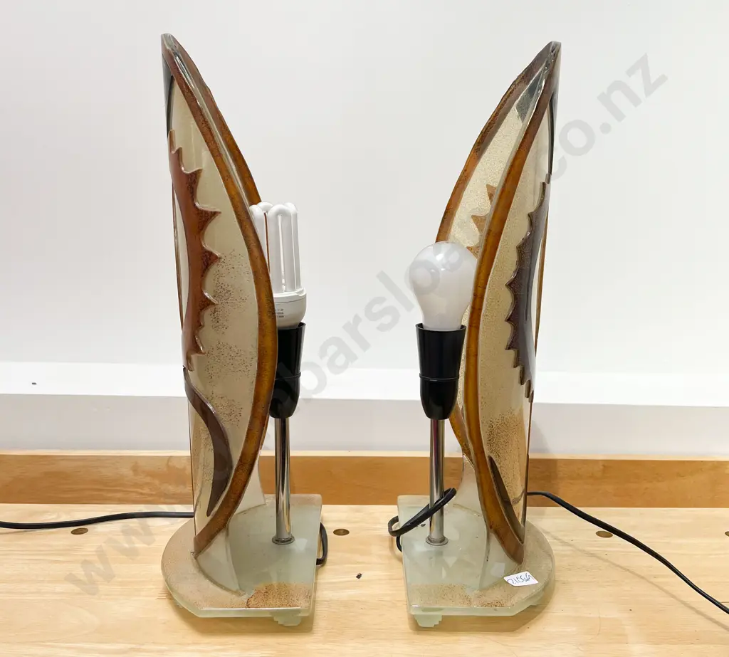 Pair of Stained Glass Table Lamps Image 1++
