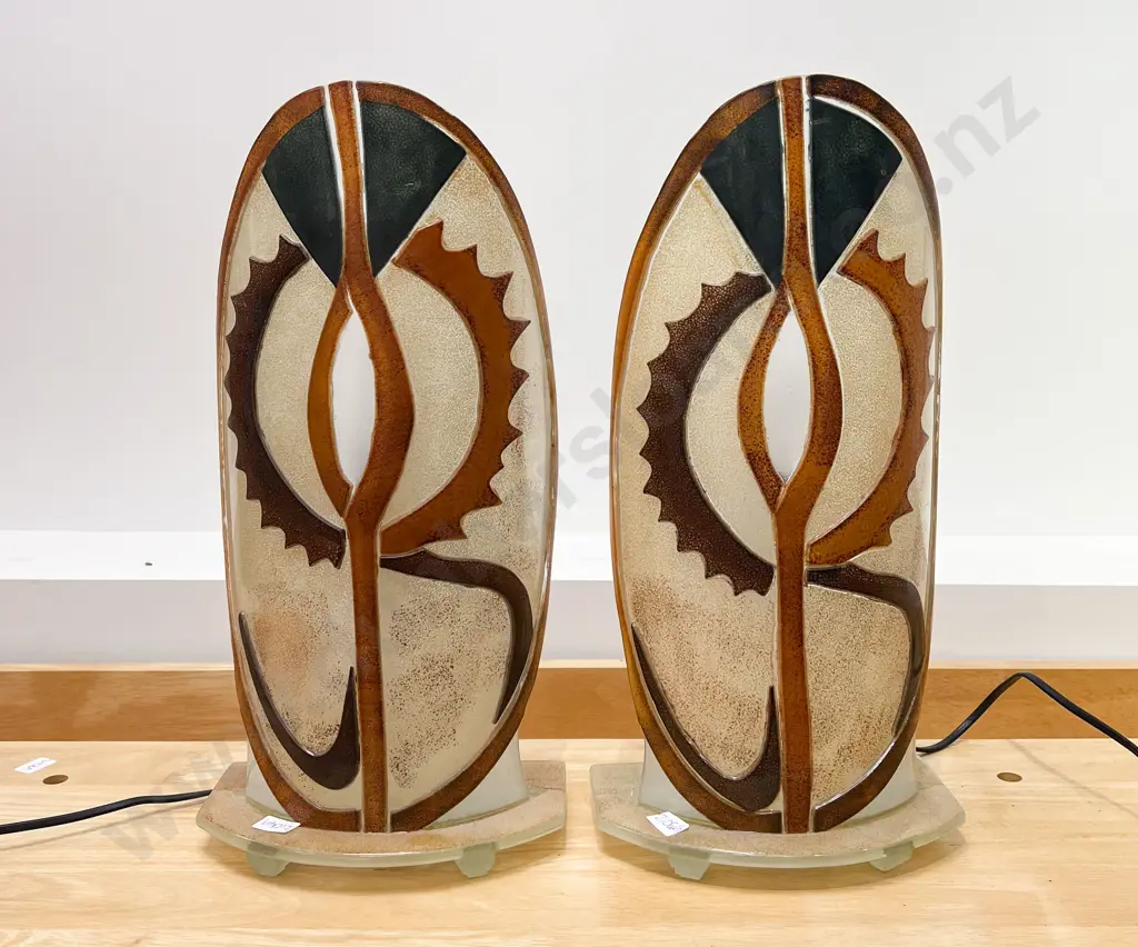 Pair of Stained Glass Table Lamps Image 1++
