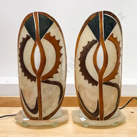 Pair of Stained Glass Table Lamps