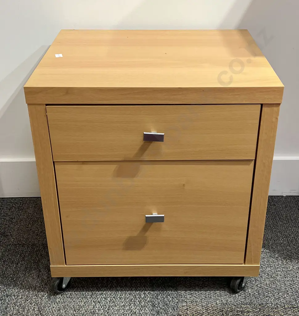 Slender Modern Bookcase with Bedside Drawer Image 1++