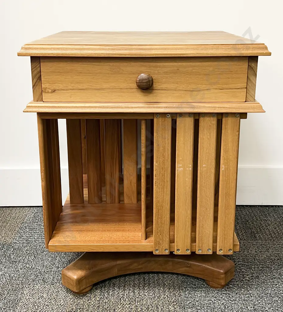 Modern Single Drawer Revolving Bookcase Image 1++