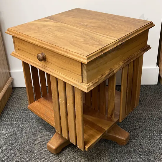 Modern Single Drawer Revolving Bookcase